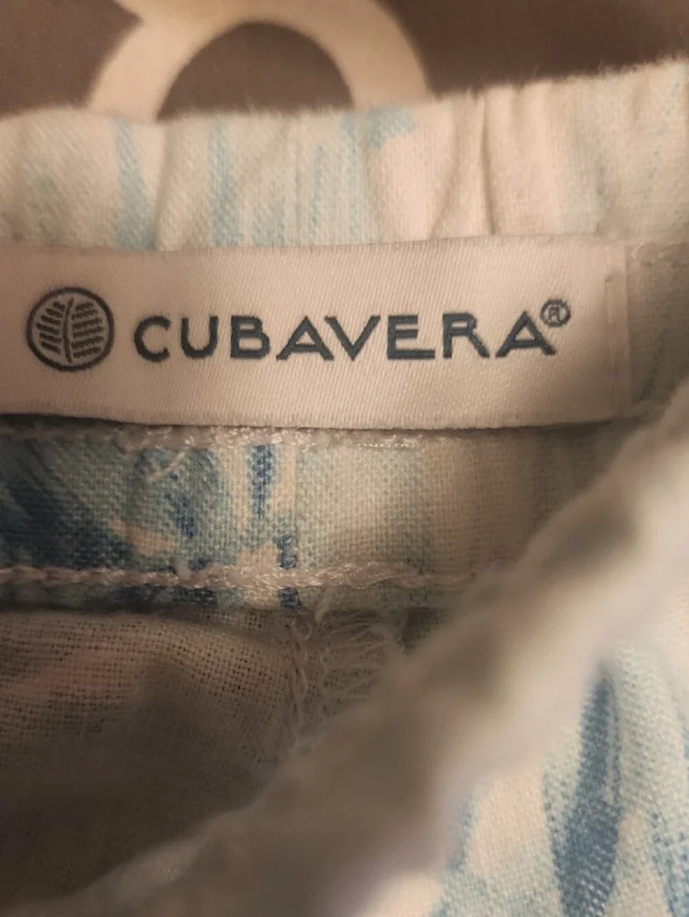 Cubavera Linen Blend Aqua Big & Tall Palm Tropical Swim Beach Shorts Trunks